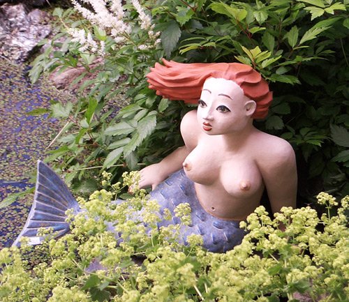 Meerjungfrau - Gartenfigur von Margit Hohenberger