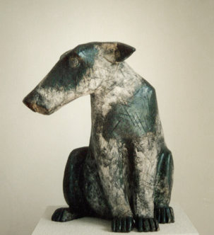 Tier Figur Keramik Hund