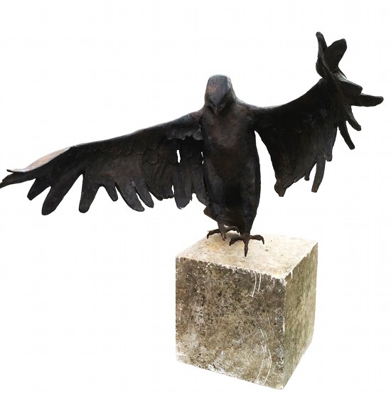 Bussard - Bronzeskulptur von Harro Frey Bussard - Bronzeskulptur von Harro Frey