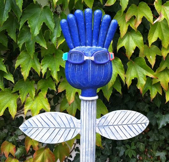 Gartenstele aus Ton
