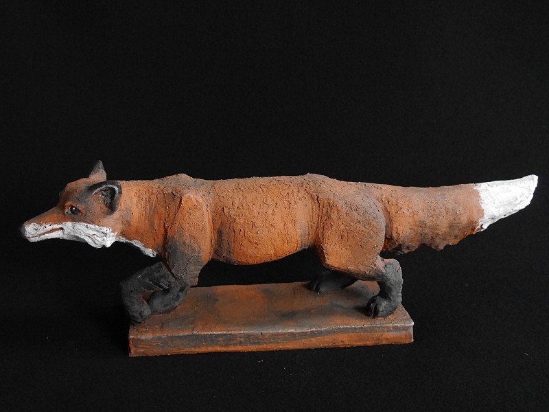Keramik Fuchs Mikkel - Tierfigur von Margit Hohenberger