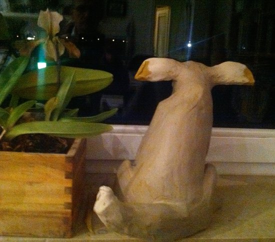 Keramik Figur Lumpi Hund (Gromit like)