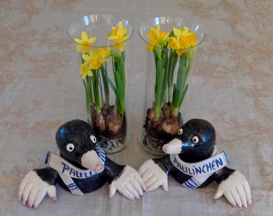 Maulwurf Figuren aus Keramik
