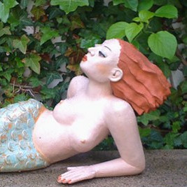 Gartenfigur in der Werkstatt – Meerjungfrau