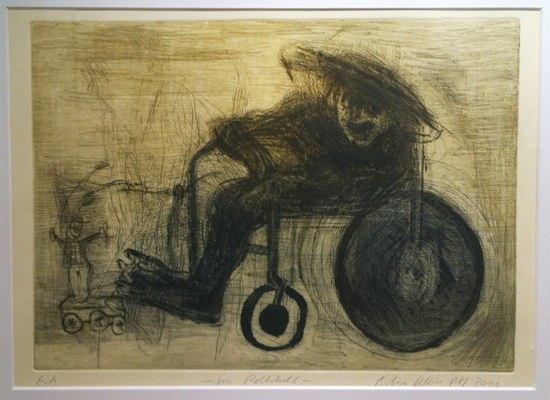 Im Rollstuhl - Kunst von Barbara Mäder Ruff Im Rollstuhl - Kunst von Barbara Mäder Ruff