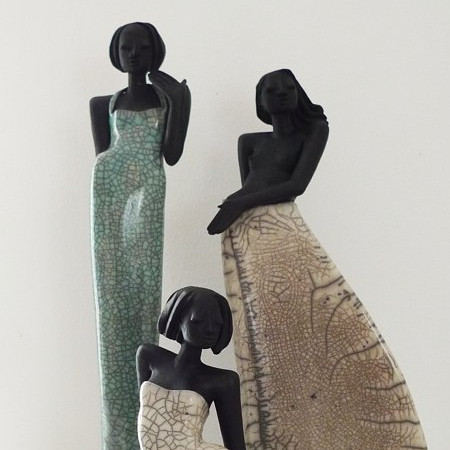 3 Raku Figuren: Shari, Mary und Venus