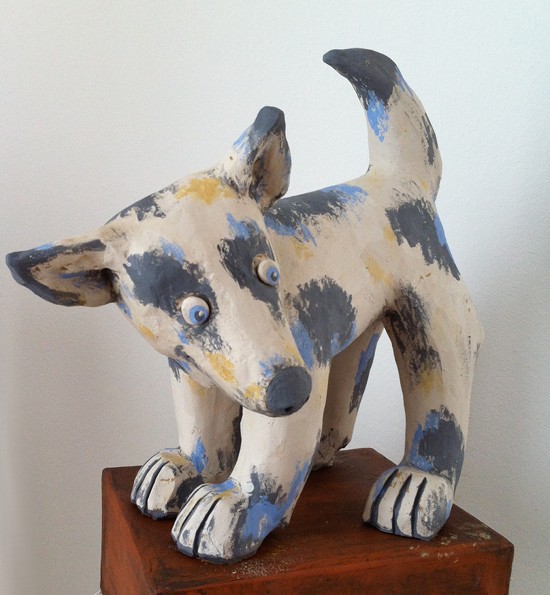 Tierfigur Lustiger Keramik Hund – stehend