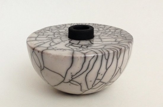 Halbkugel Vase mit Craquele