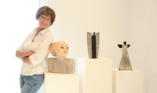 Margit Hohenberger  im Keramik Atelier