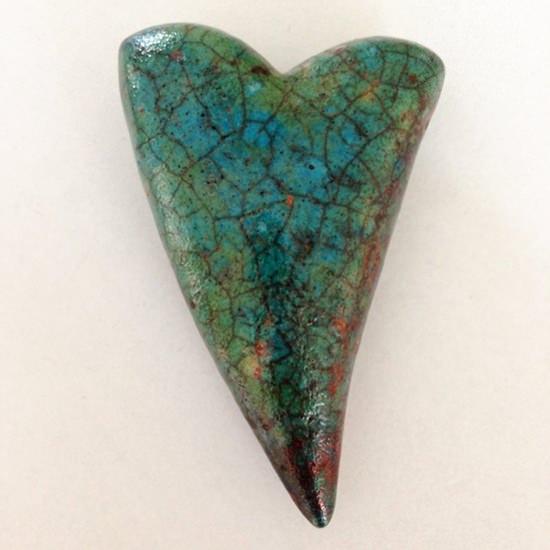 Raku Herz (raku heart)