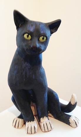 Tierfigur Katze Mohrle - Keramik