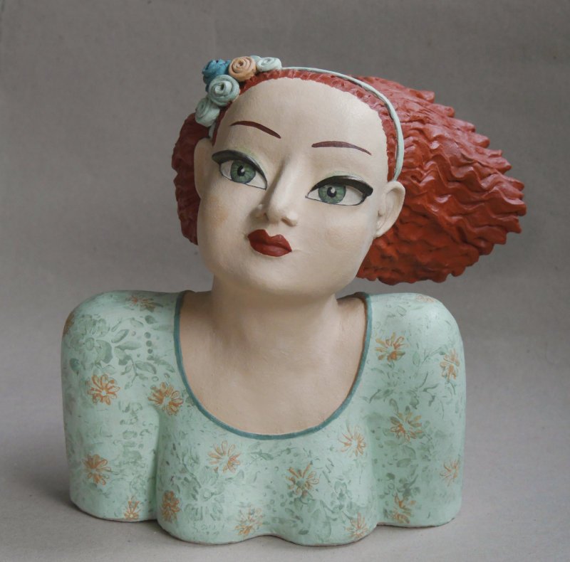 Das Burgfräulein – Keramik Kunst Büste