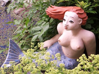 Meerjungfrau Gartenfigur