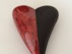 Rotes Deko Herz aus Raku Keramik